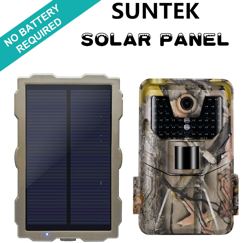 Trail Camera Solar Panel Powered - กลางแจ้งกันน้ํา 1700MAh แบตเตอรี่ลิเธียม Trail กล้องล่าสัตว์ชุดแผงพลังงานแสงอาทิตย์-กันน้ํา Solar