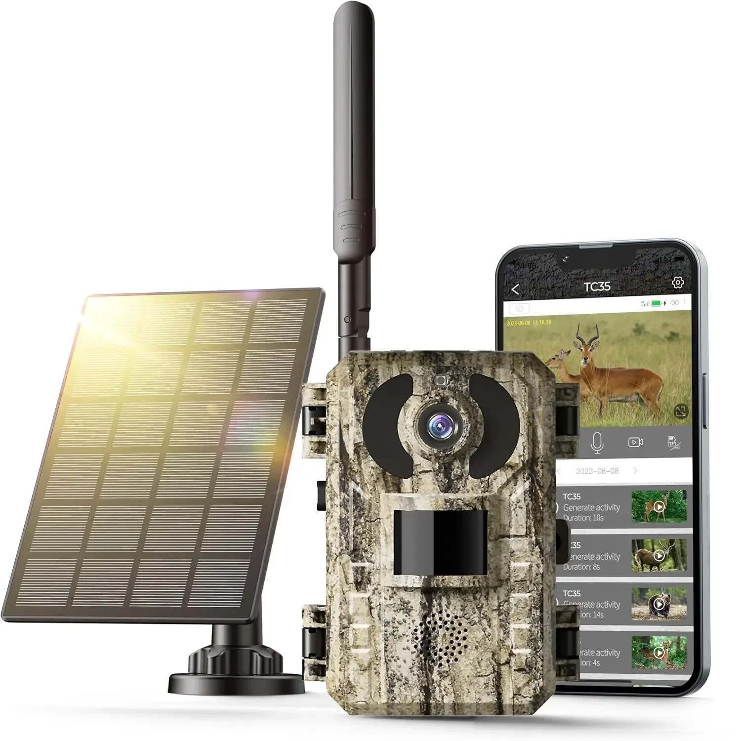 Hunting Game Camera Night Vision No Glow - กล้องดักถ่ายภาพ 4G LTE ความละเอียด 8K 48MP