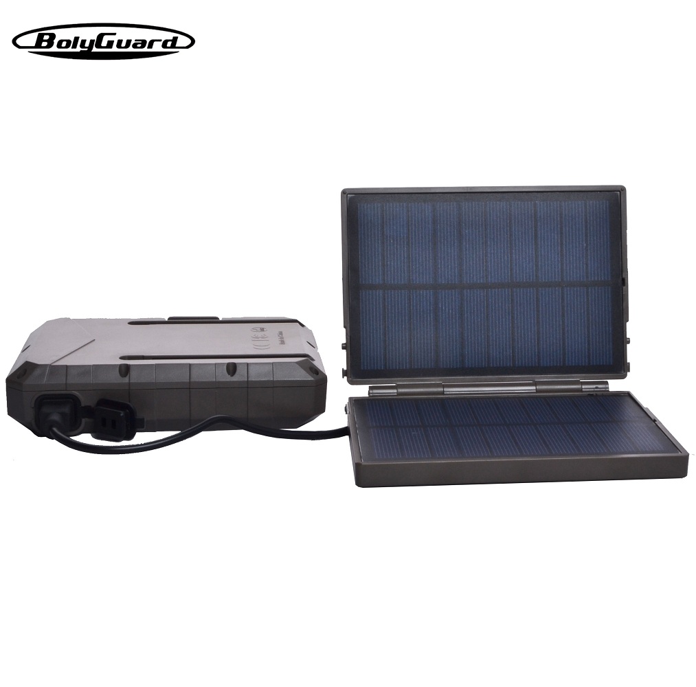 Trail Camera Solar Panel Powered - กล่องชาร์จพลังงานแสงอาทิตย์ BolyGuard สำหรับกล้องวงจรปิด กล้องติดตามสัตว์ป่า หรืออุปกรณ์กลางแจ้งอื่นๆ --