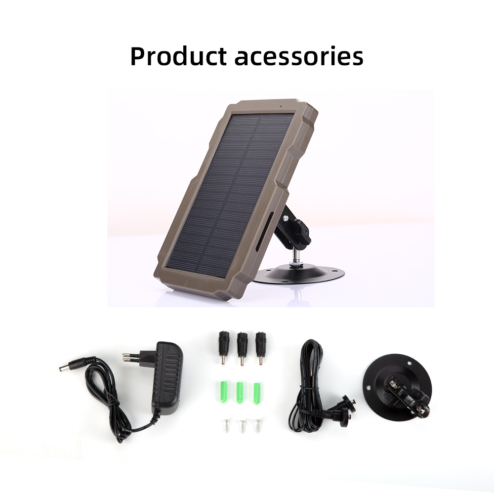 กลางแจ้งกันน้ํา 1700MAh แบตเตอ - Trail Camera Solar Panel Powered บทวิจารณ์และราคา