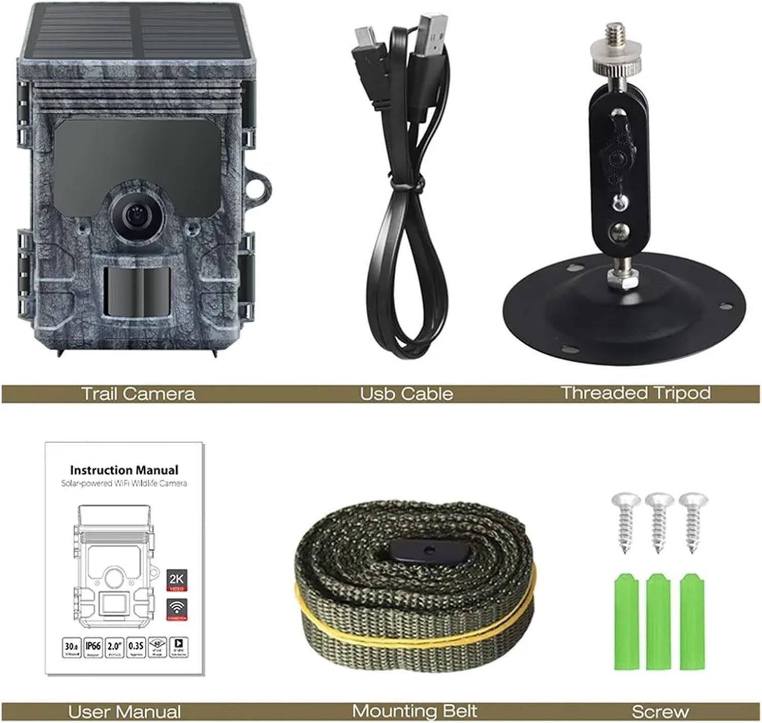 กล้องดักถ่ายสัตว์ป่า 4K WiFi ใ - Trail Camera Solar Panel Powered บทวิจารณ์และราคา