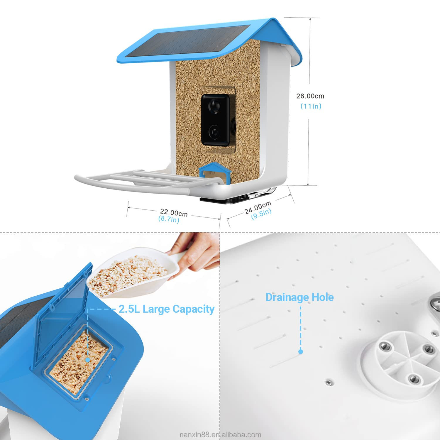 เครื่องให้อาหารนกอัจฉริยะ, กล้ - Bird Feeder Camera Wifi Smart Ai บทวิจารณ์และราคา