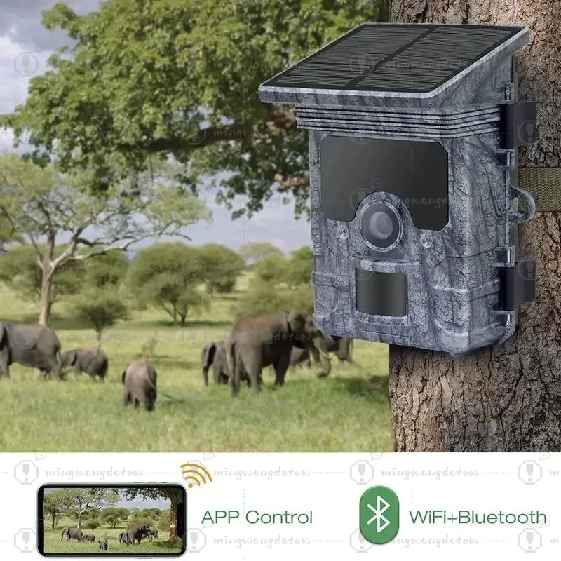 กล้องติดตามสัตว์ป่า 4K WiFi พล - Trail Camera Solar Panel Powered บทวิจารณ์และราคา