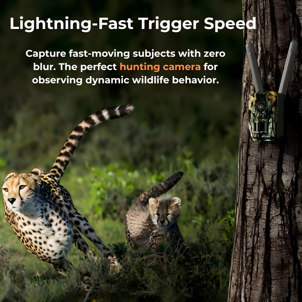 กล้องดักถ่ายภาพสัตว์ป่า 4G LTE - Hunting Game Camera Night Vision No Glow บทวิจารณ์และราคา
