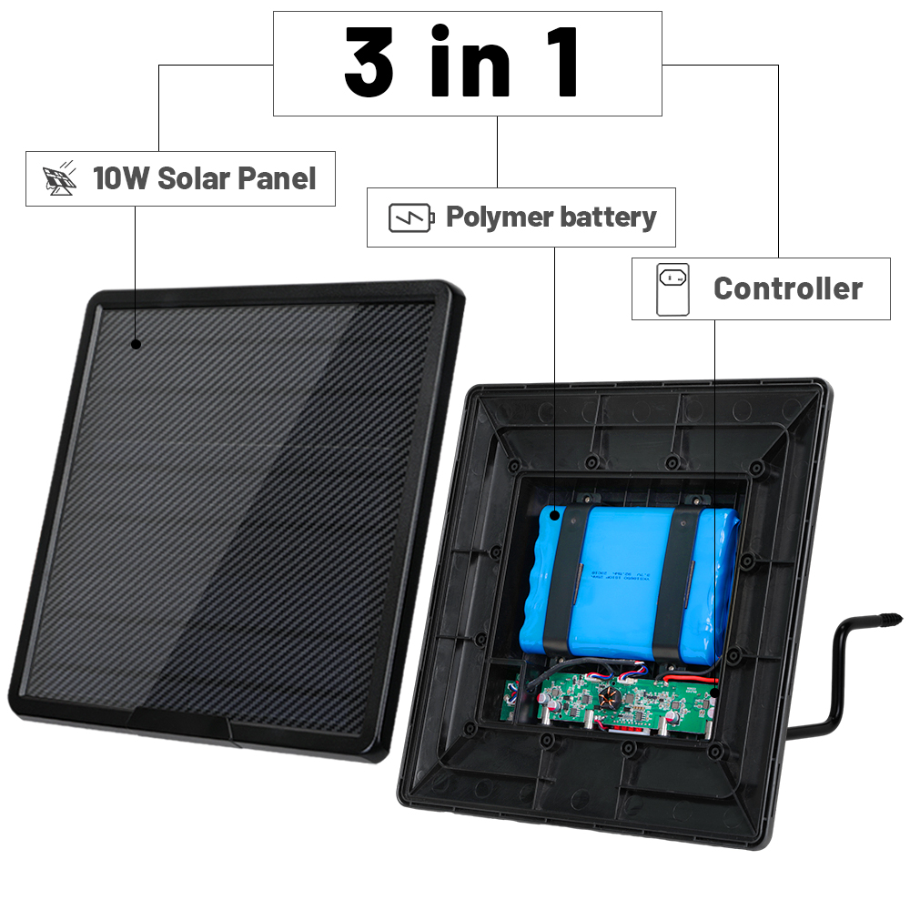 25000mAh ขนาดใหญ่ความจุ Solar  - Trail Camera Solar Panel Powered บทวิจารณ์และราคา