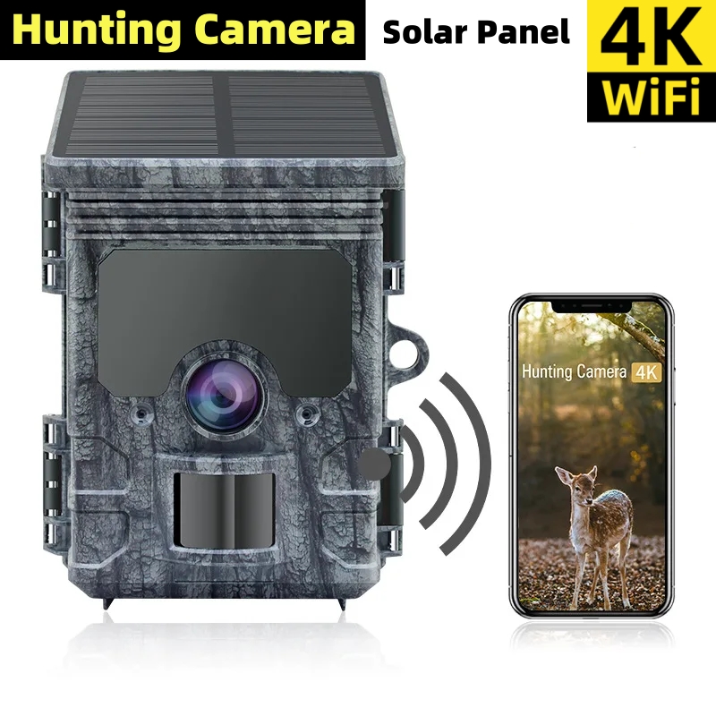 กล้องติดตามสัตว์ป่า 4K พร้อม W - Trail Camera Solar Panel Powered บทวิจารณ์และราคา