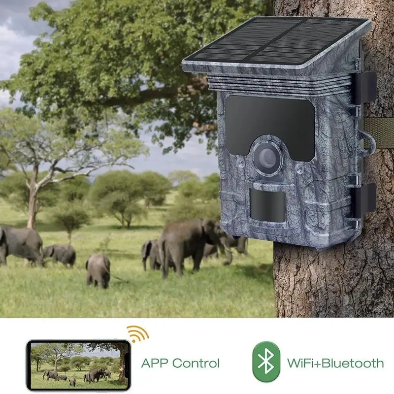 กล้องติดตามสัตว์ป่า 4K พร้อม W - Trail Camera Solar Panel Powered บทวิจารณ์และราคา