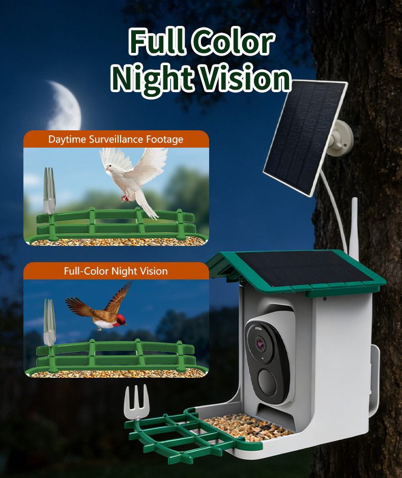 เครื่องให้อาหารนกอัจฉริยะ, กล้ - Bird Feeder Camera Wifi Smart Ai บทวิจารณ์และราคา