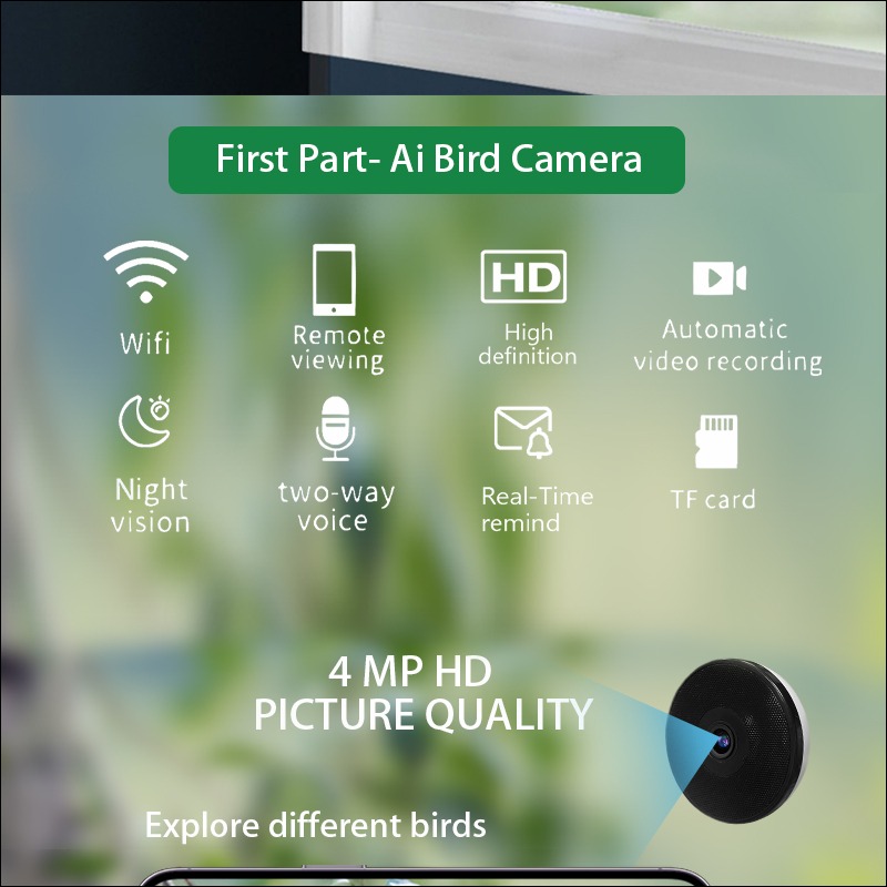 กล้องให้อาหารนกอัจฉริยะพร้อมระ - Bird Feeder Camera Wifi Smart Ai บทวิจารณ์และราคา